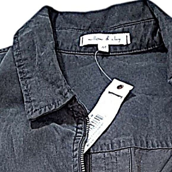 Willow & Clay Women's Light Weight Jacket Floral Boho Fall Embroidery Sz Medium - Picture 7 of 7